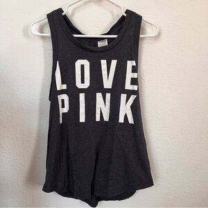 PINK Victoria’s Secret S | P | CH | 170/88A | “LOVE PINK” Gray Tank